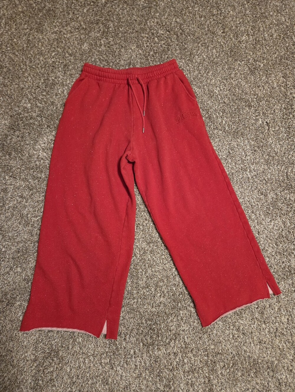 VS PINK Shimmer Wide Leg Sweatpants